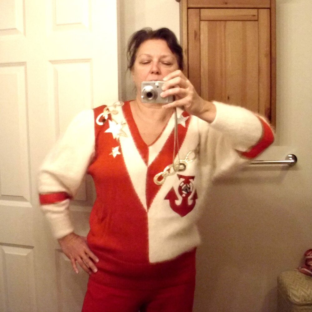 Women's Shannon Sweater with Angora sz Large
